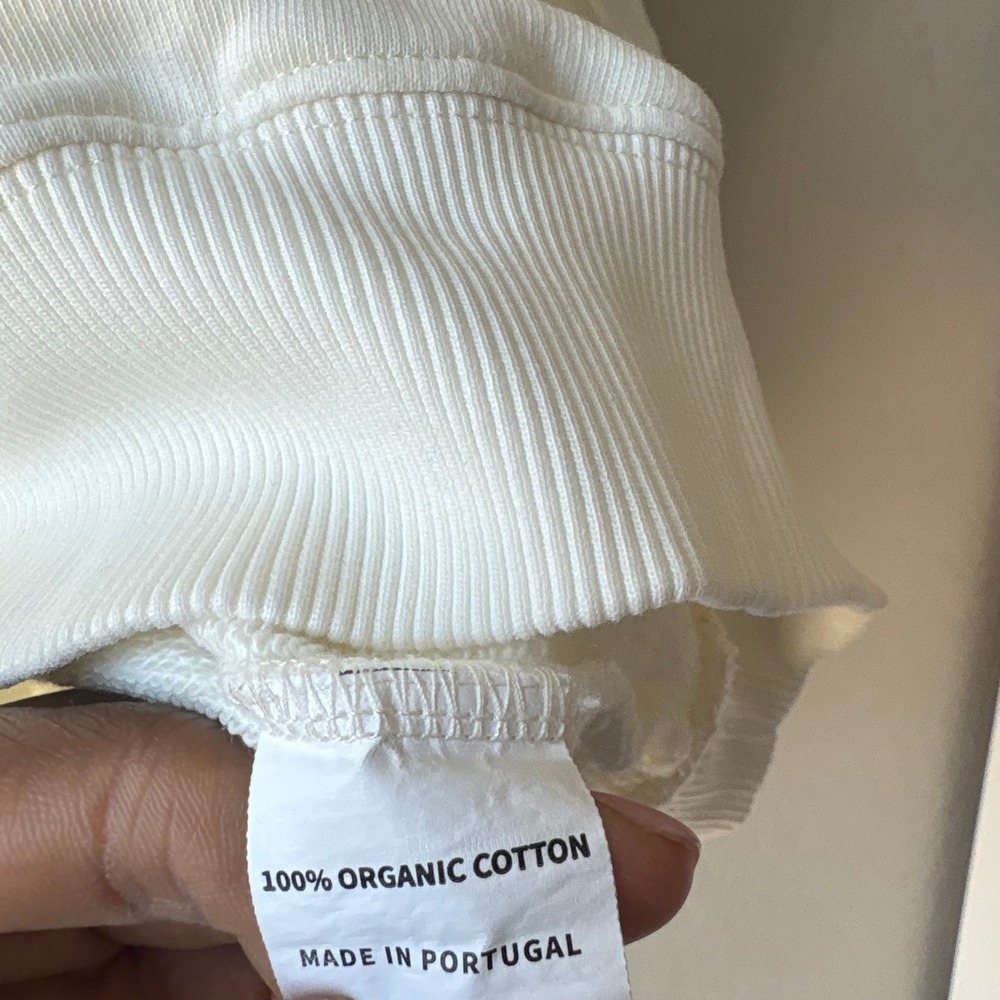 Lingua Franca Crewneck Young Scrappy and Hungry Cotton Sweatshirt Cream Size M - Picture 7 of 8